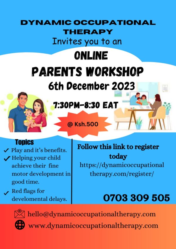 Online Parents' Workshop - Occupational Therapy